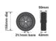 155mm black plastic spare wheel for jockey wheel - MP226