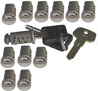 One key system 3 x keys 12 x barrels