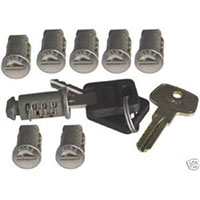Thule Lock barrels x8 with 2 keys (N200-N250)