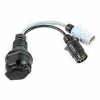 13 pin (caravan) - 2 x 7 pin (vehicle) adaptor lead