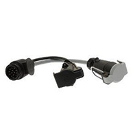 13 pin (vehicle) - 2 x 7 pin (caravan) adaptor lead