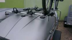 Brenderup 1205S Tilt Camping Trailer - Package 9 - ABS Lid, Load Bars & 3 Cycle carriers