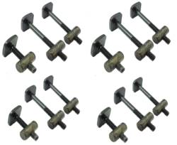 Set of T-Track bolts with Nut Barrels Kit x4 - for Thule 591
