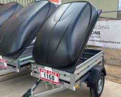 Lockable black ABS lid for Brenderup 1150S trailer