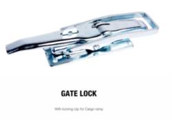 Gate lock with locking clip for Brenderup cargo ramp - Part no 104390