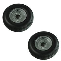 Erde 142/143 Trailer Wheel & Tyre PAIR | 10" |  5.00-10  | 4 Stud | 115mm PCD