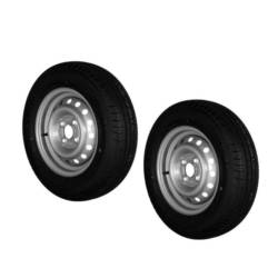 Brenderup Kayak Trailer wheel & tyre PAIR | 13" | 155/80R13 |  4" PCD