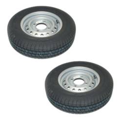 Peak/Indespension trailer wheel & tyre PAIR | 13" | 165/R130C | 139.7mm (5.5") PCD
