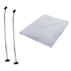 Brenderup 2260 soft flat cover and support anti-puddling bars - 2260s trailer