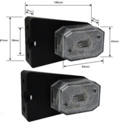 Pair of front marker lights with bracket NON-LED