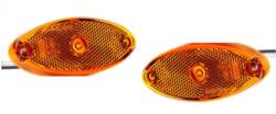 Pair of Amber Side Marker LED lights for Brian James trailers - Aspock flatpoint 2 