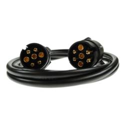 7 Pin Plug to Plug Straight Connecting Lead - 3m Long 